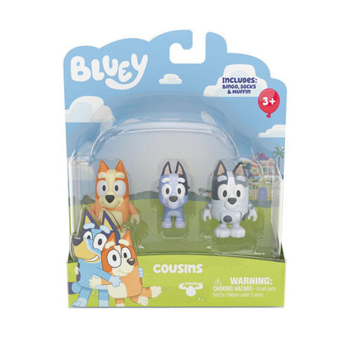 Bluey S2 Figure 2pk - Cousins - Bingo-muffin-socks