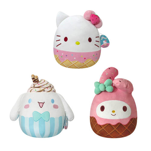 Squishmallow Set of 6 Sanrio Plaid Squad Hello Kitty, My Melody